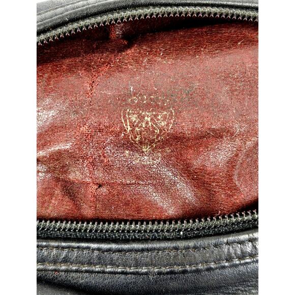 GUCCI VINTAGE ORIGINAL BLACK POCHETTE COSMETIC POUCH MINI HAND BAG (1970-80s) - Picture 12 of 16